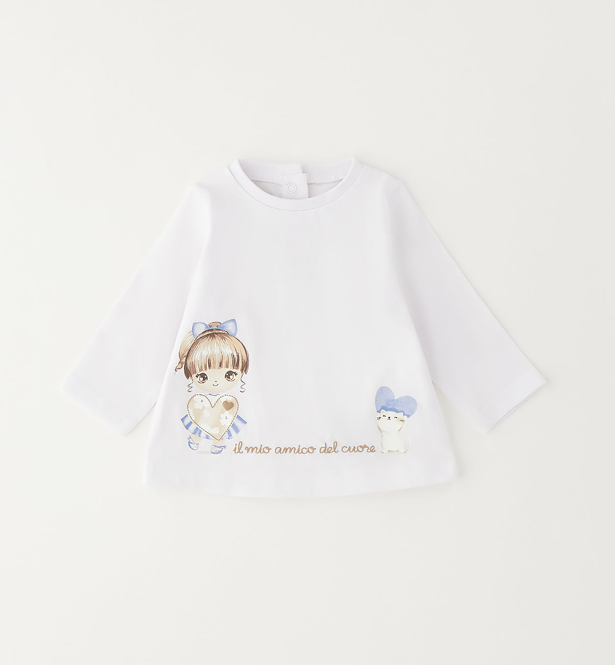 outfit neonata con stampa dolce e pantalone elasticizzato