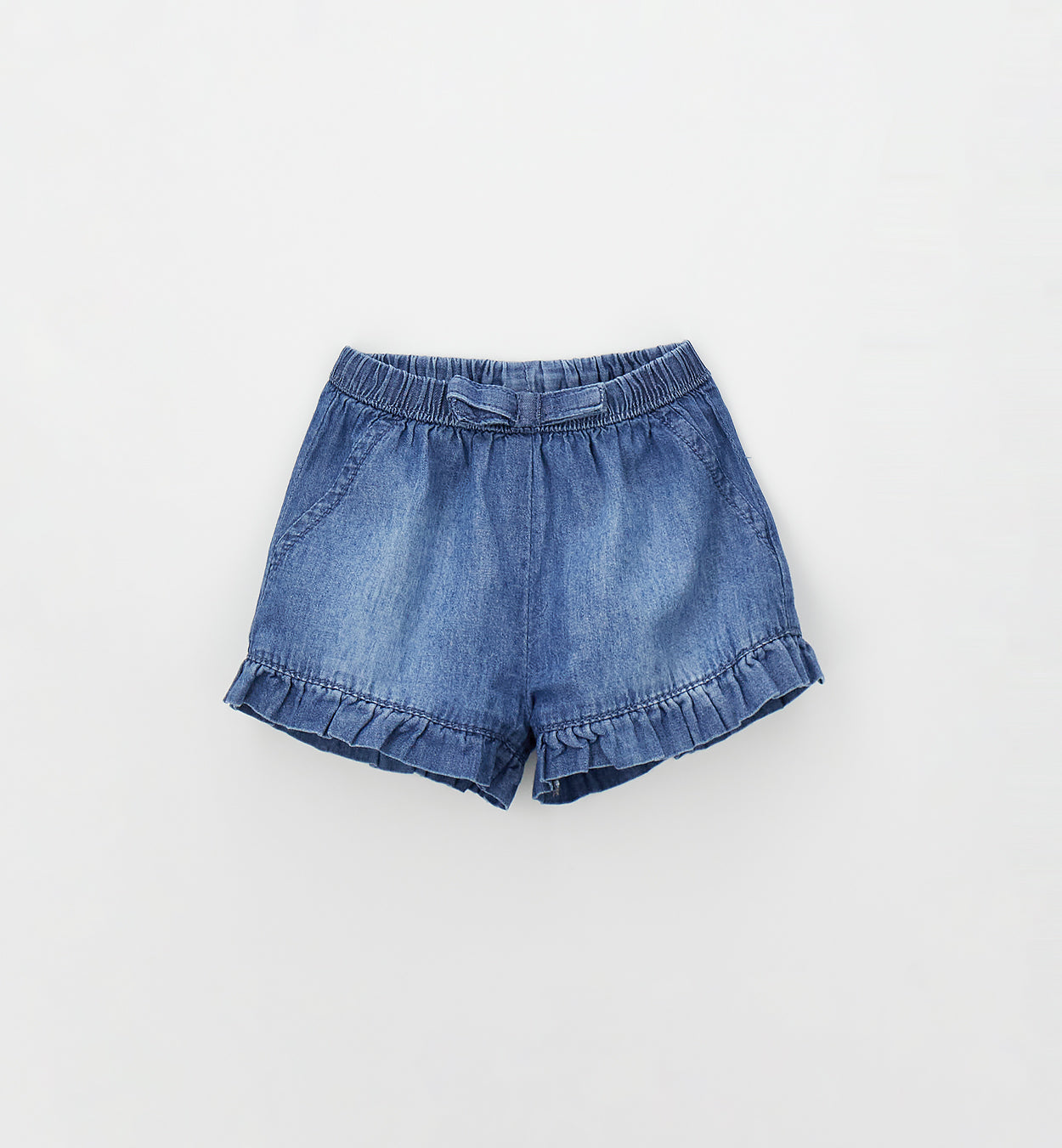 outfit bambina estivo elegante con pantaloncino effetto jeans