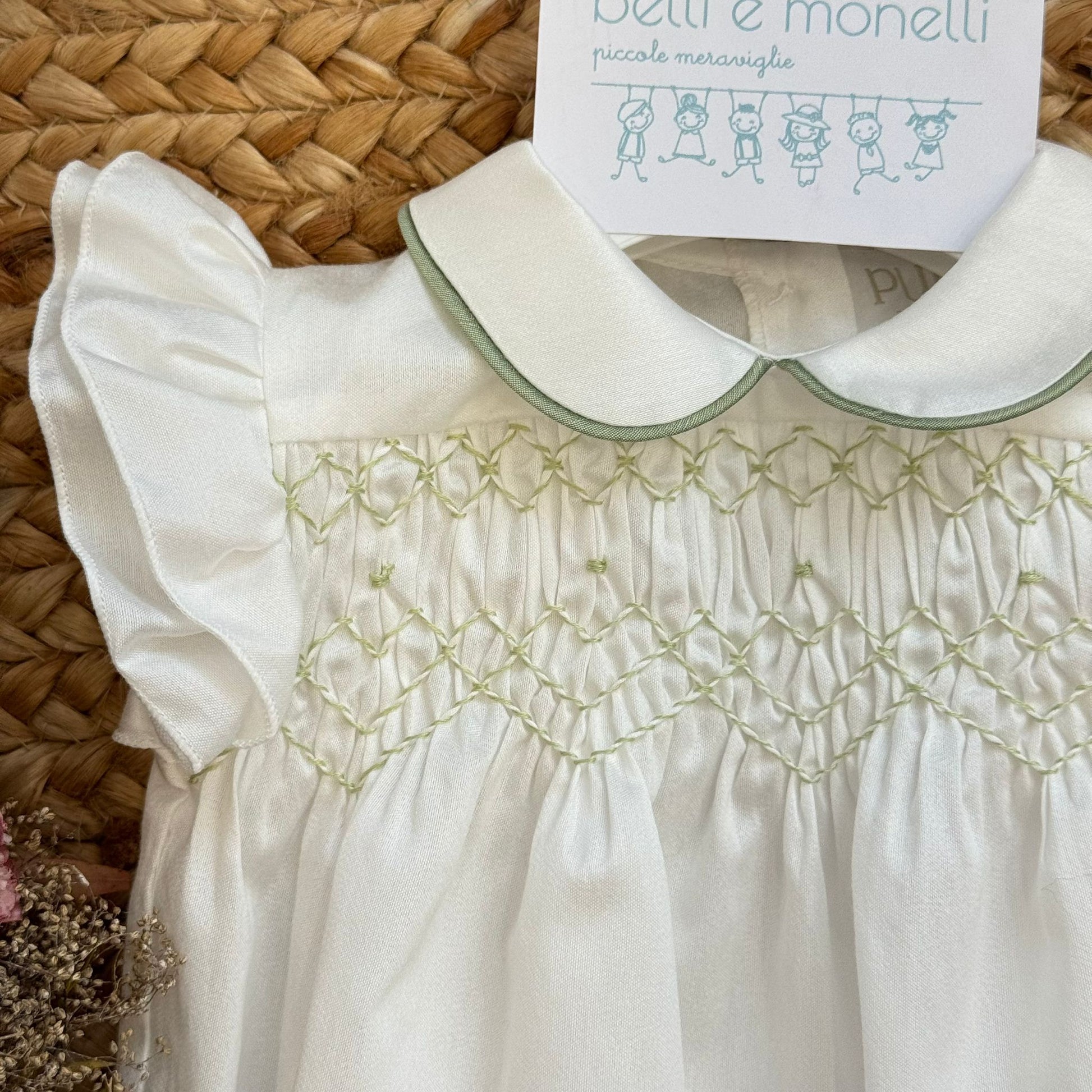 pagliaccetto battesimo neonata elegante in taffetà panna