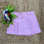 pantagonna rosa a pieghe elegante