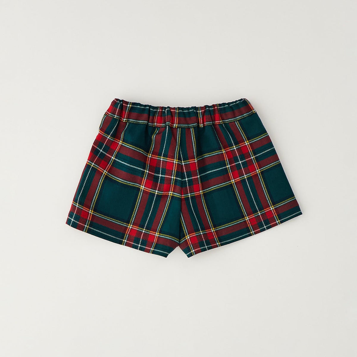 	Completo natalizio bimba con maglioncino rosso Love e pantaloncini tartan