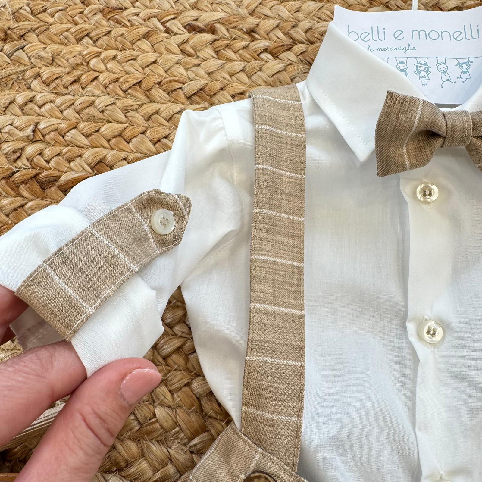 papillon beige coordinato cerimonia bambino