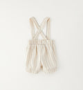 Retro pantaloncino bimbo con bretelle incrociate e righe sottil