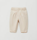 Retro pantalone bimba beige 100% cotone con vita elasticizzata