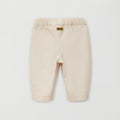 Retro pantalone bimba beige 100% cotone con vita elasticizzata