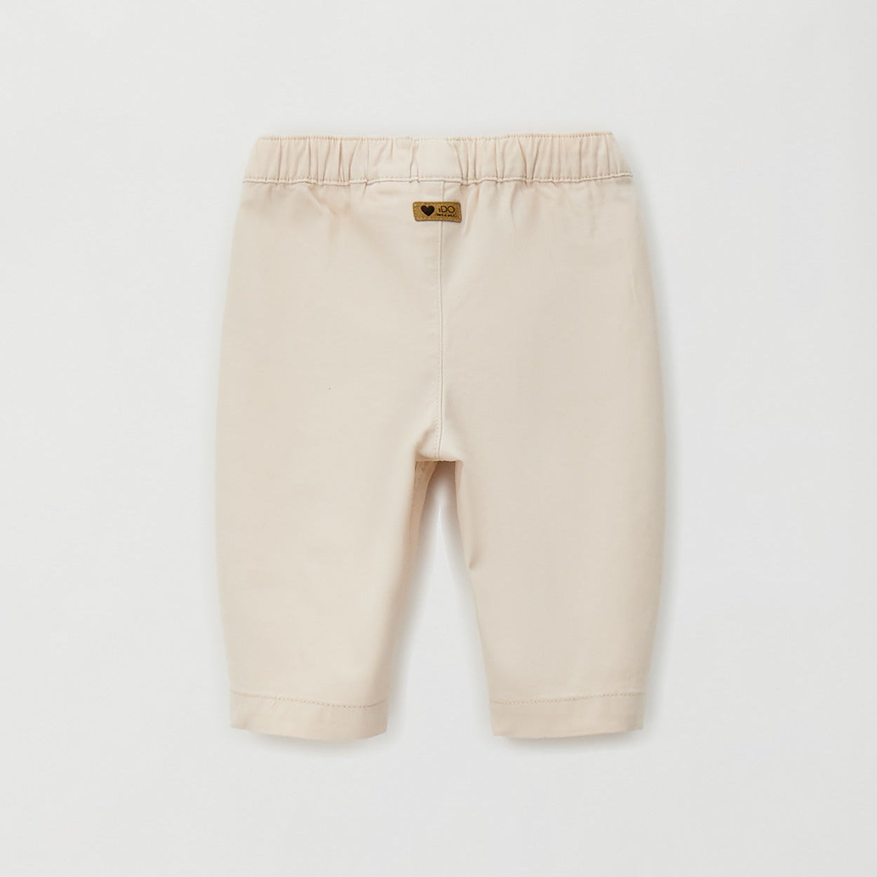 Retro pantalone bimba beige 100% cotone con vita elasticizzata