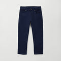 Pantalone bimbo blu navy cinque tasche con bottone e passanti in vita