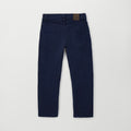 Pantalone bimbo blu navy cinque tasche con bottone e passanti in vita