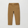 Pantaloni bimbo marrone con vita elasticizzata, coulisse e tasche laterali
