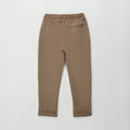 Pantalone bimbo marrone in cotone con vita elasticizzata coulisse e tasche