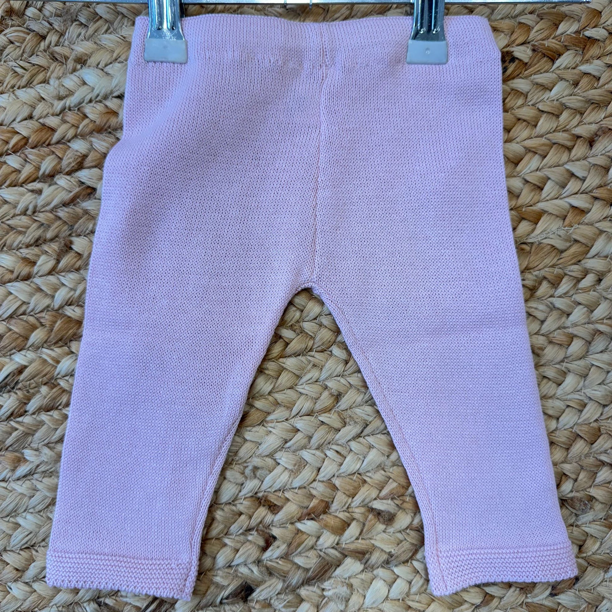 pantalone coordinato in filo di cotone neonata