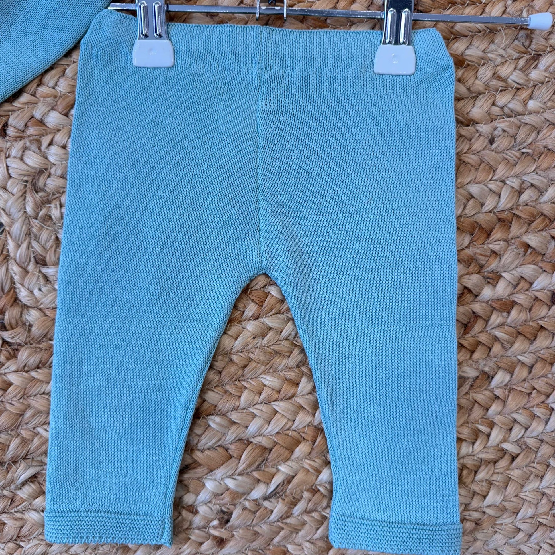 Pantalone coordinato in filo di cotone per neonata