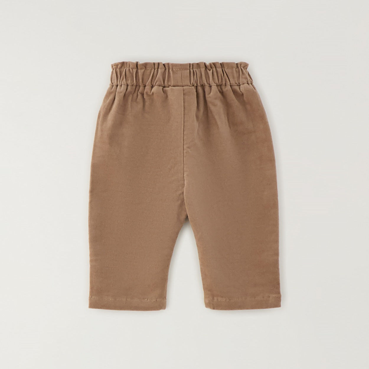 Maglioncino bimba beige in cotone e lana con fiori gialli applicati e volant