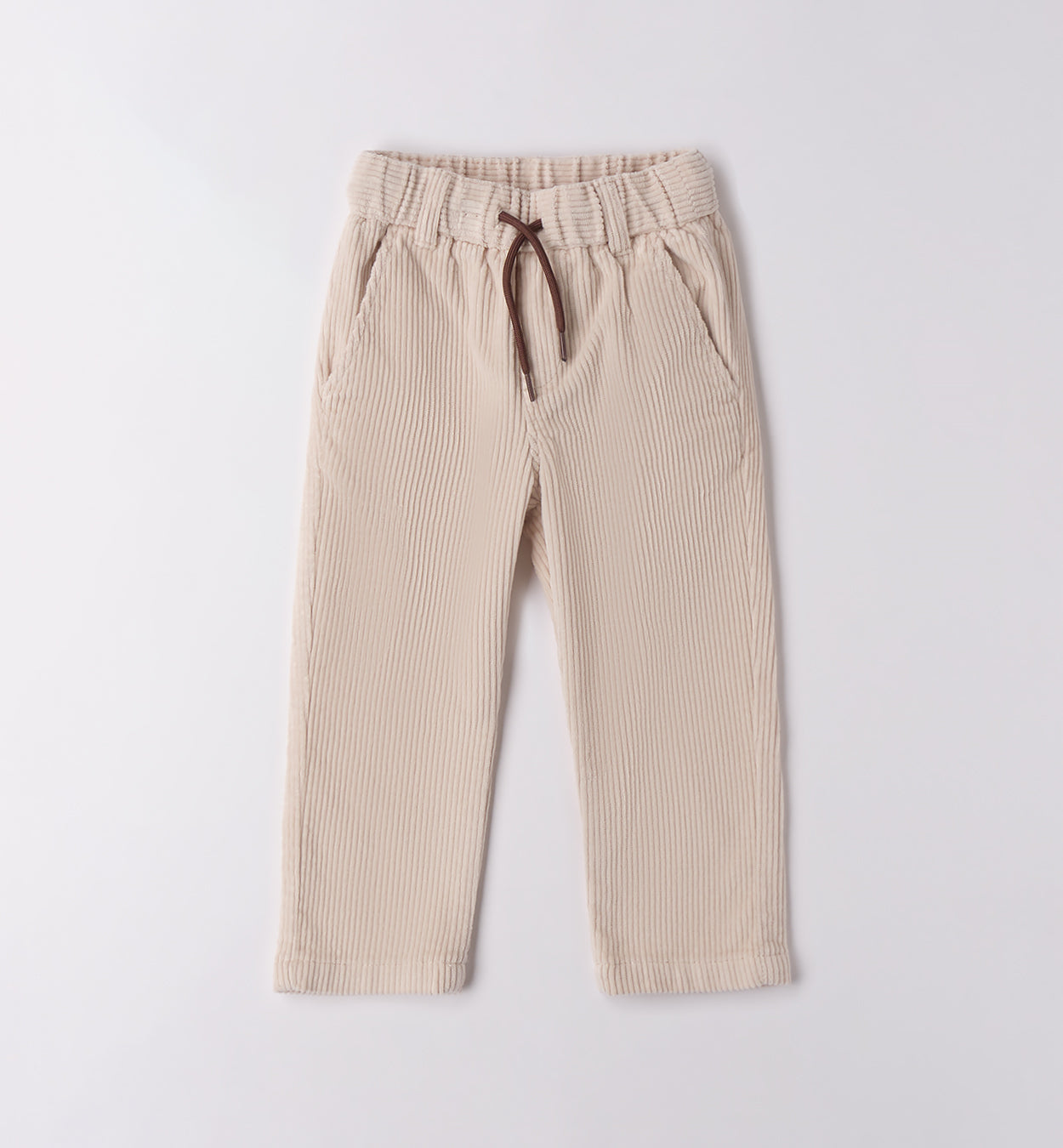 pantalone bimbo costina beige fronte