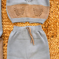 pantalone neonato in lana azzurro con coulisse
