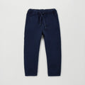 Pantaloni bimbo blu navy con vita elasticizzata, coulisse e tasche laterali
