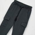 Pantaloni cargo grigi bimbo con coulisse e tasche laterali