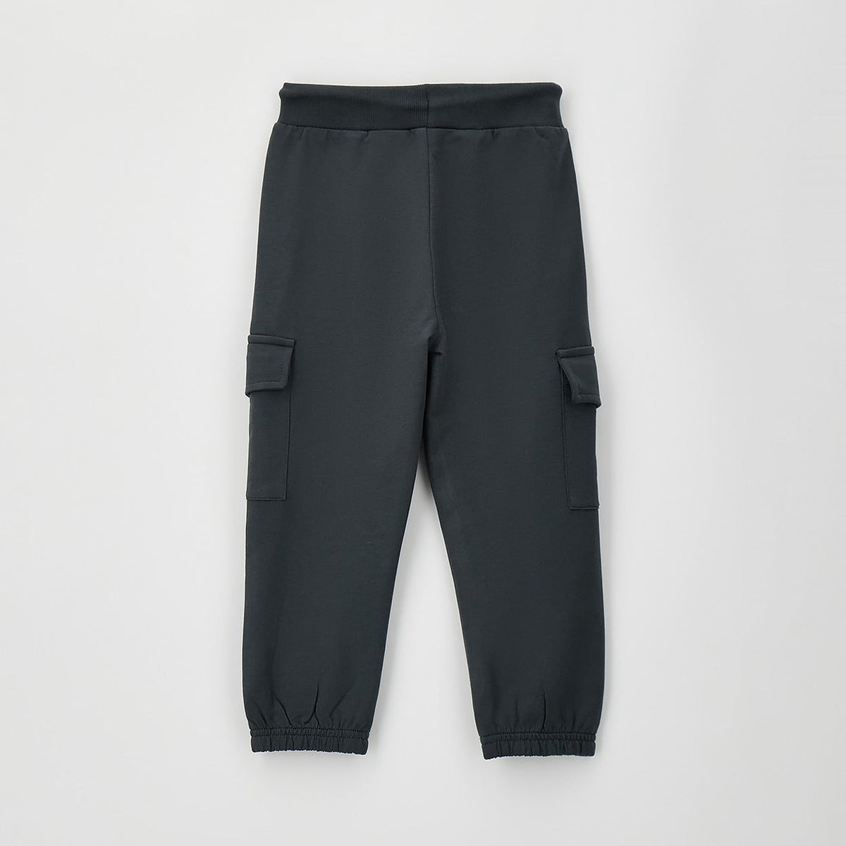 Pantaloni cargo grigi bimbo con coulisse e tasche laterali