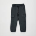 Pantaloni cargo grigi bimbo con coulisse e tasche laterali