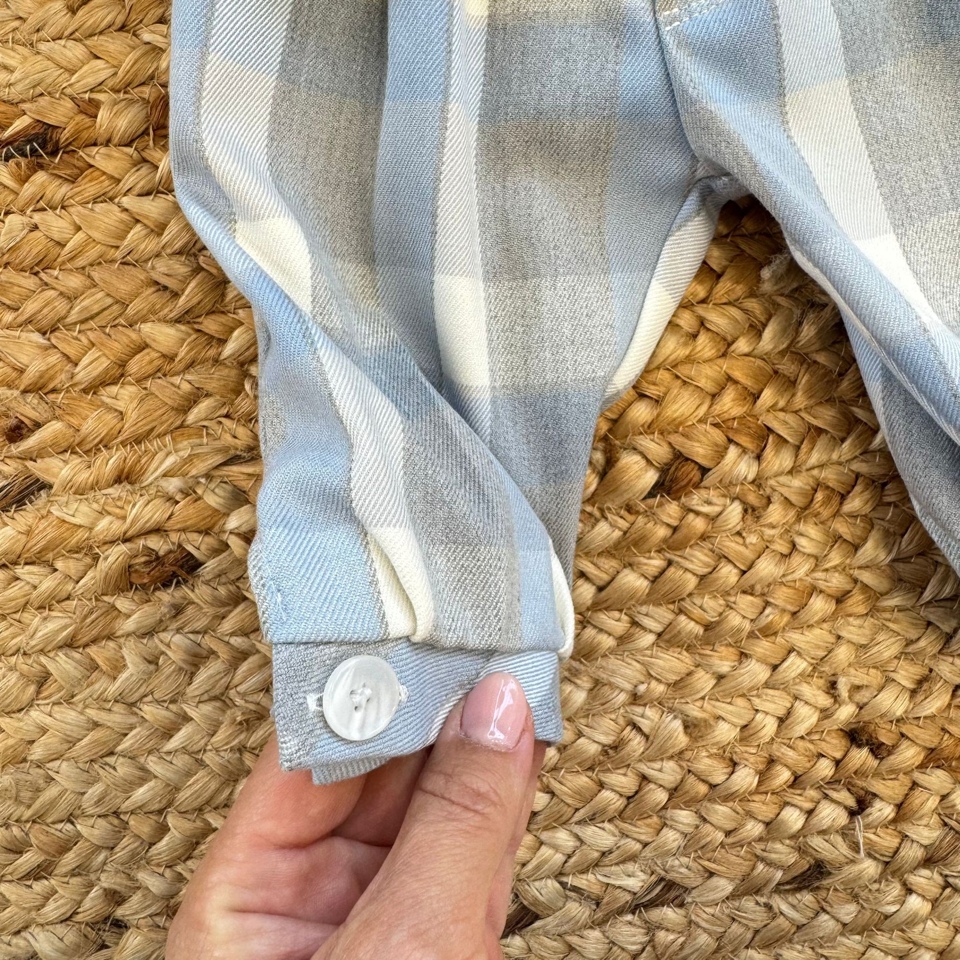 pantaloni a quadri azzurri abito battesimo bimbo