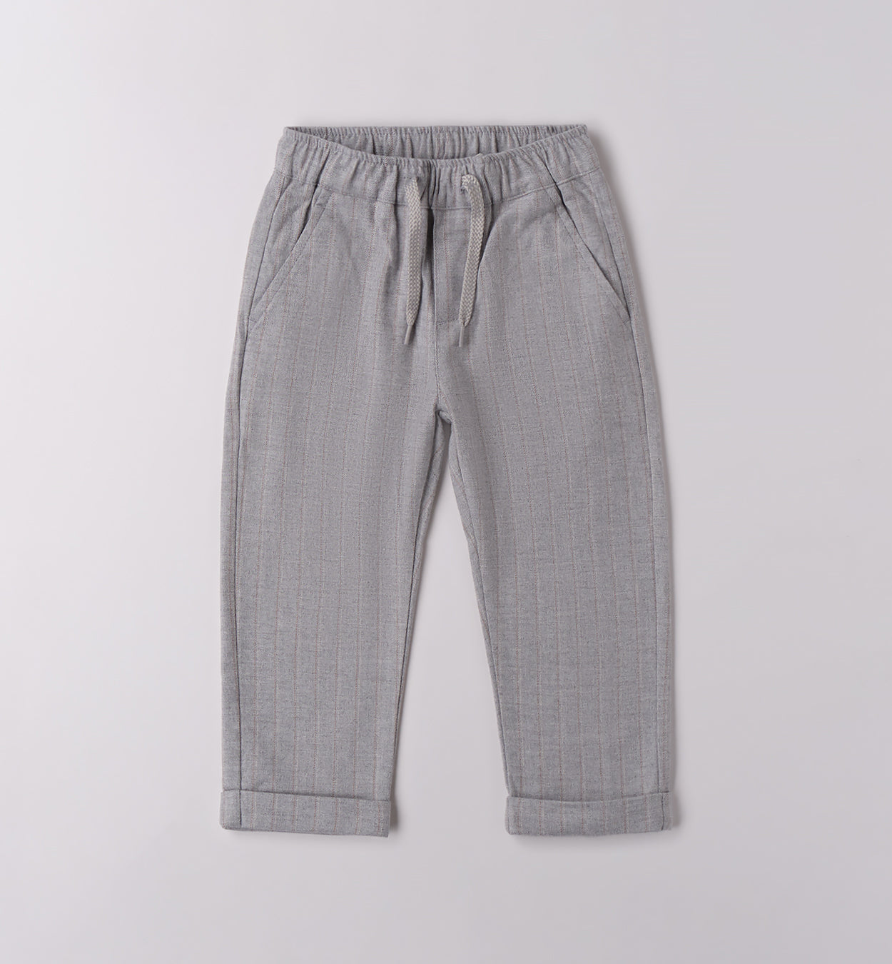 pantaloni eleganti bambino grigi righe sottili