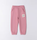 pantaloni rosa con elastico in vita bambina