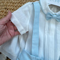 papillon azzurro completo battesimo bimbo