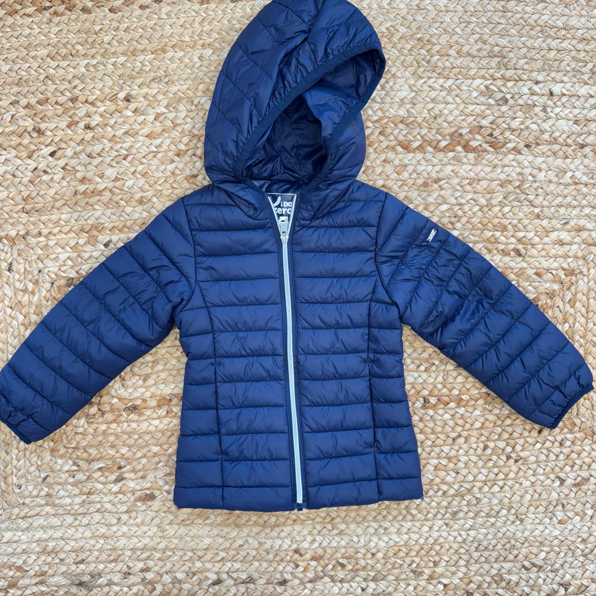 piumino 100 grammi blu navy bambino con cappuccio