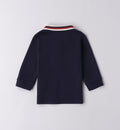 polo bimbo cotone blu retro