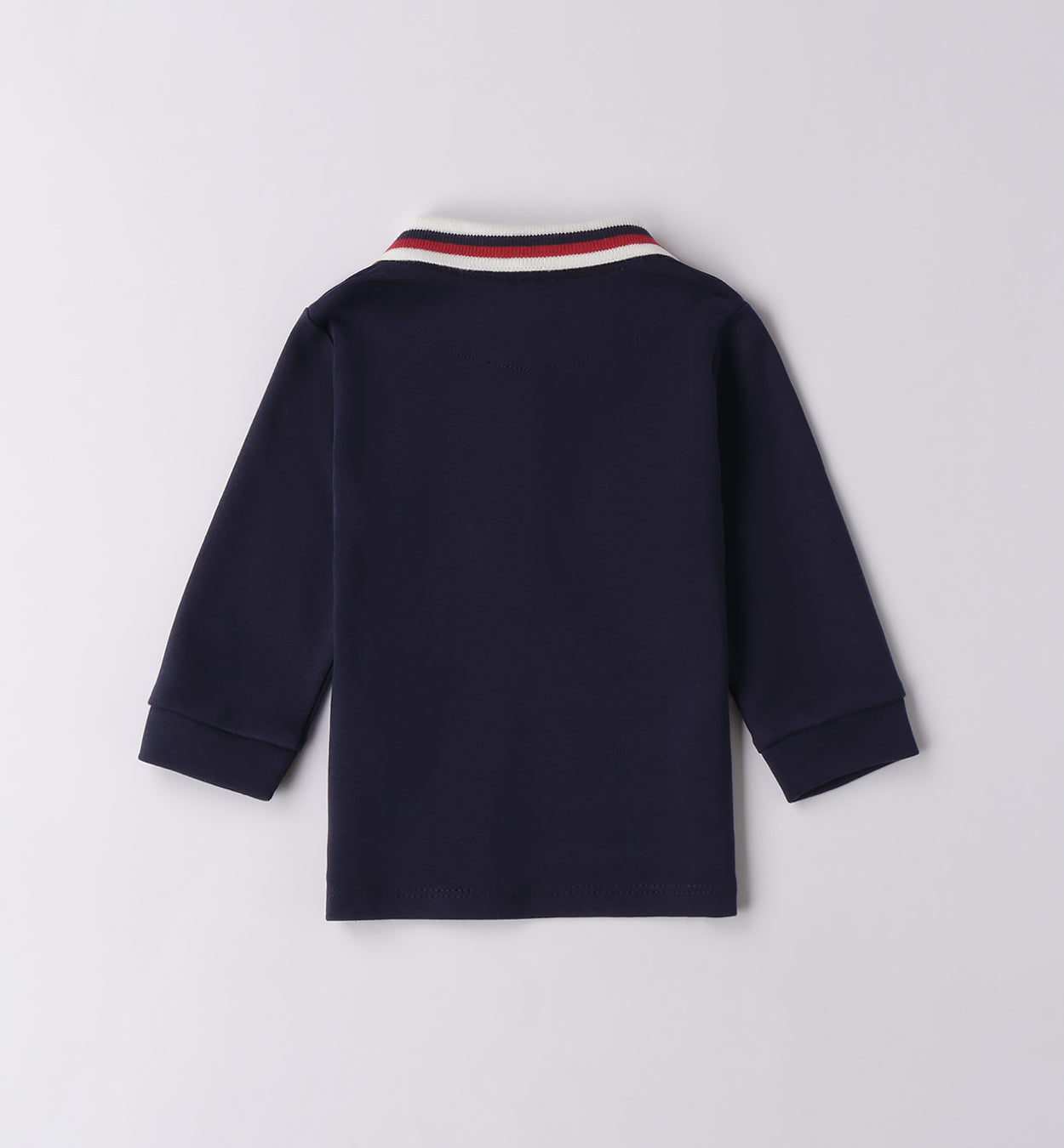 polo bimbo cotone blu retro