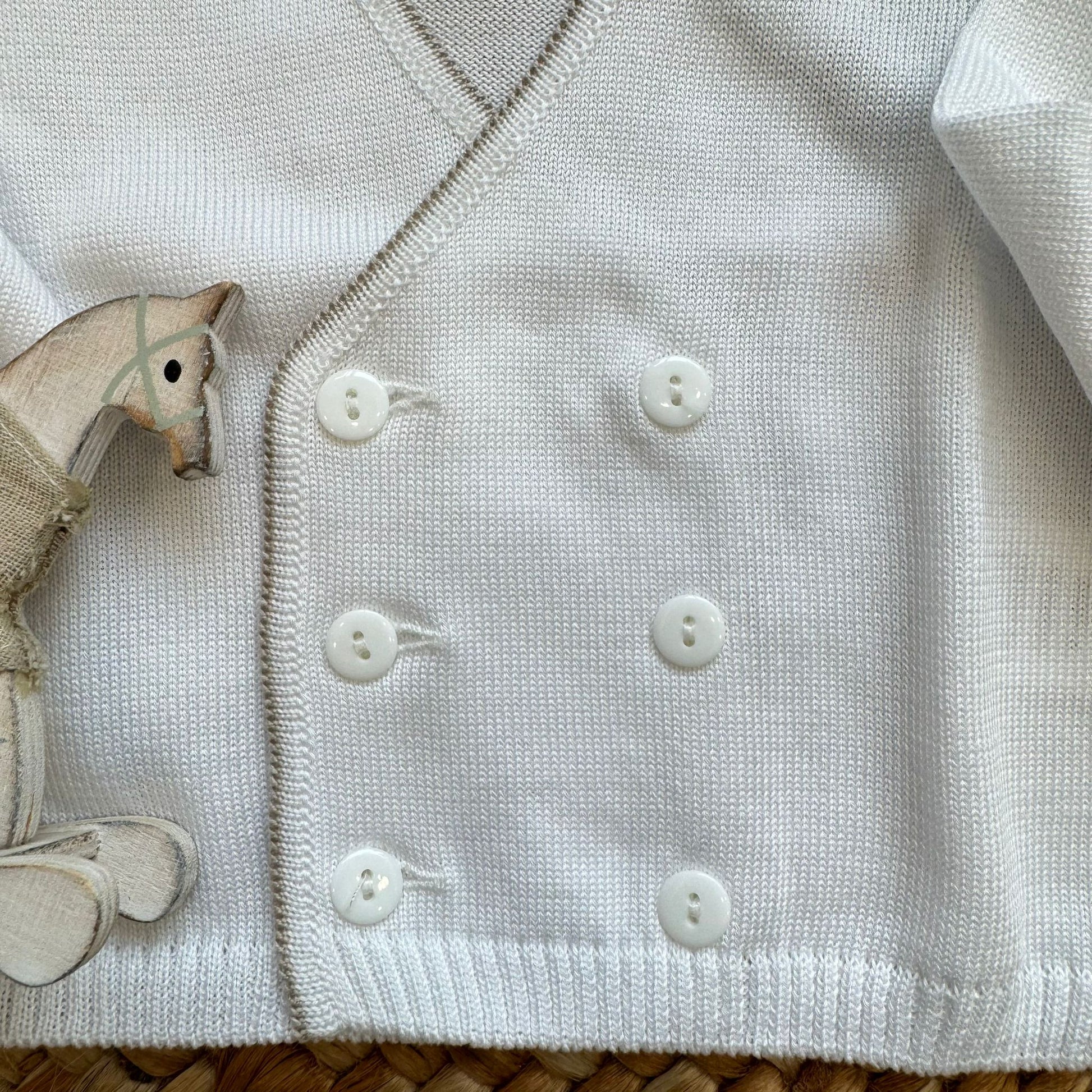 polsino cardigan neonato elegante cotone