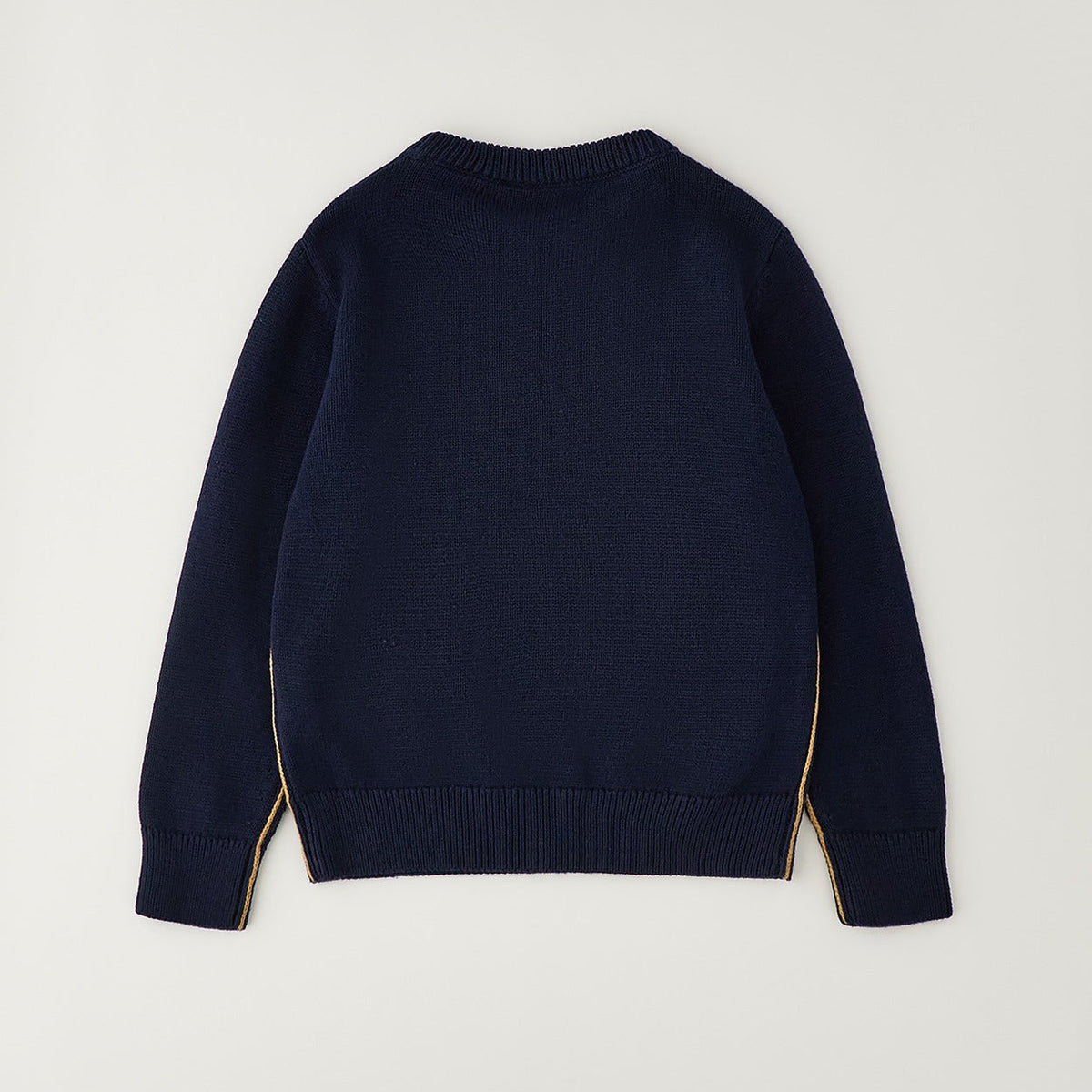 Maglioncino bimbo blu navy iDO con profilo cammello sulle maniche