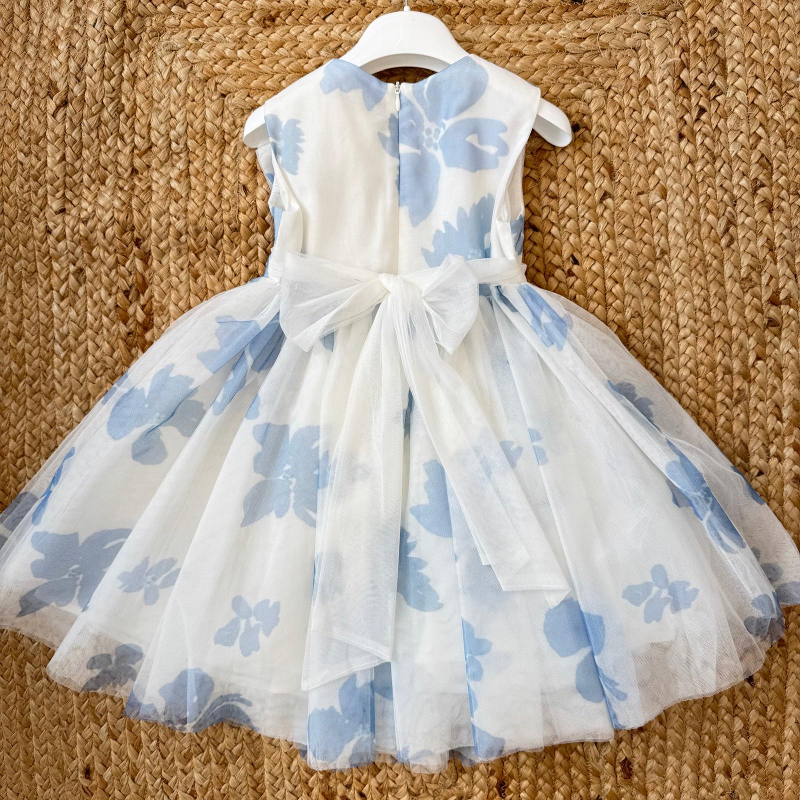 retro abito bambina elegante con fiocco