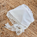 retro abito battesimo bimba lungo con botton