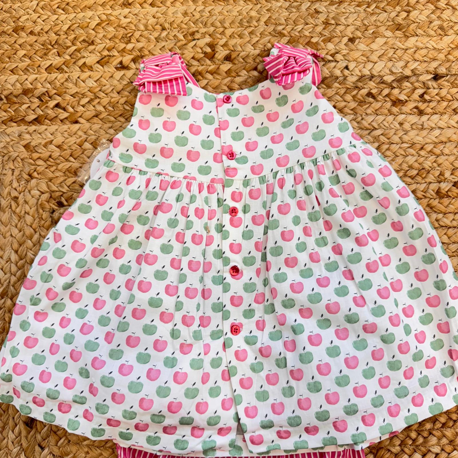 retro abito neonata con bottoni