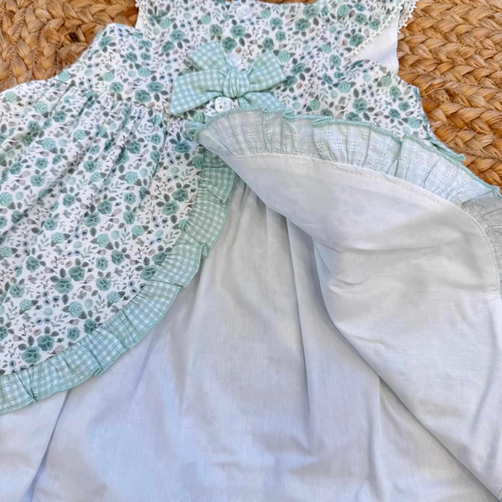retro abito neonata con fiocco elegante