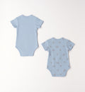 retro body neonato manica corta azzurro