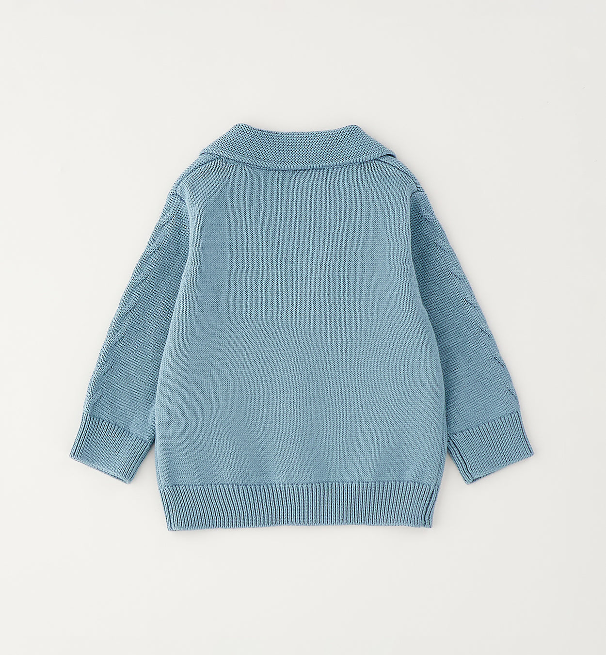 Retro cardigan bimbo azzurro in cotone