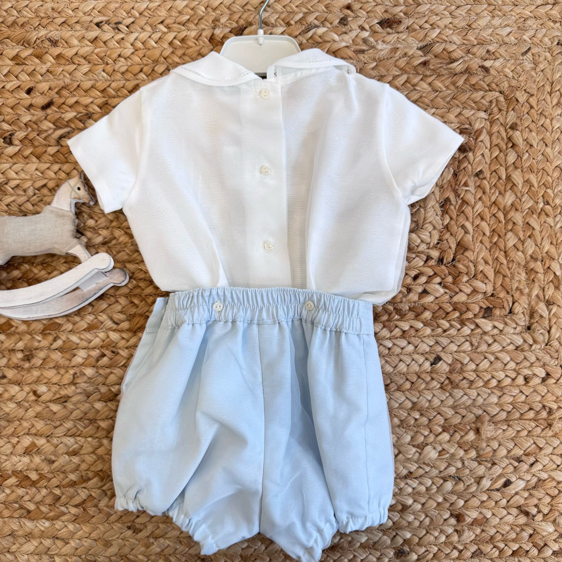 Retro completo bimbo con pantaloncino e fascia elastica