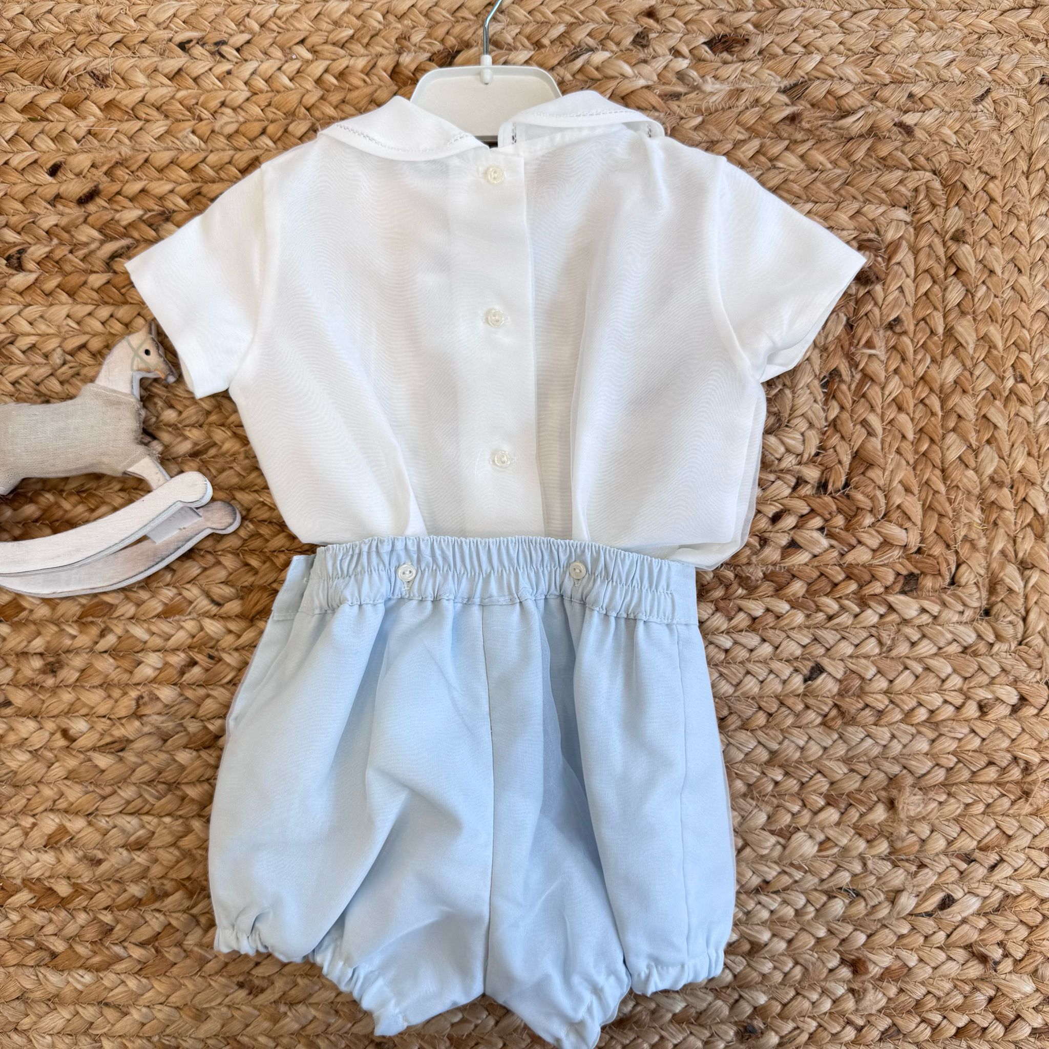 Retro completo bimbo con pantaloncino e fascia elastica