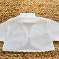 coprispalle neonata retro in maglia panna