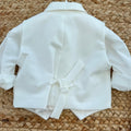 retro gilet con laccetto regolabile bianco