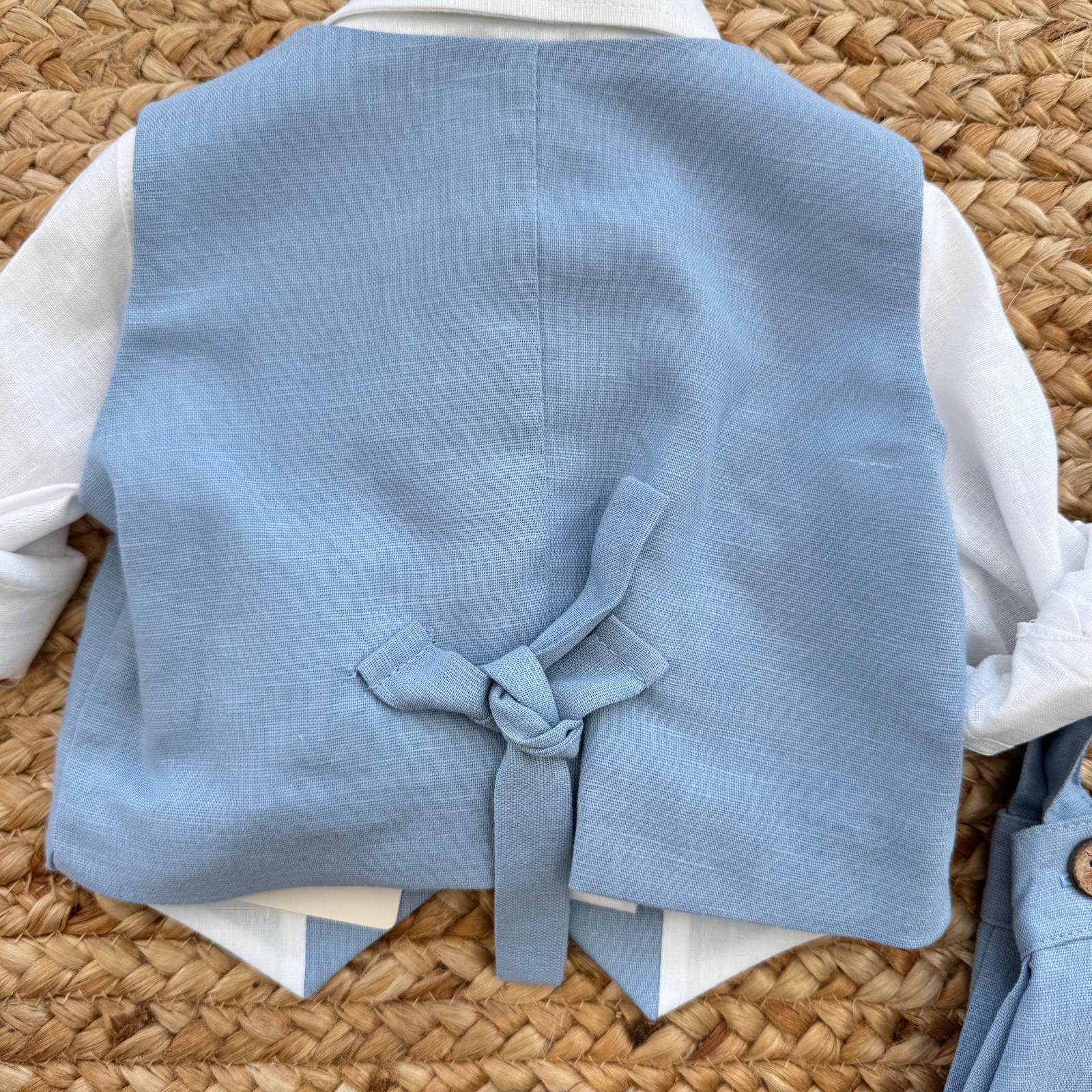 retro gilet con laccetto regolabile