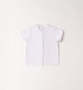 Retro maglia bimba bianca con bottoni automatici