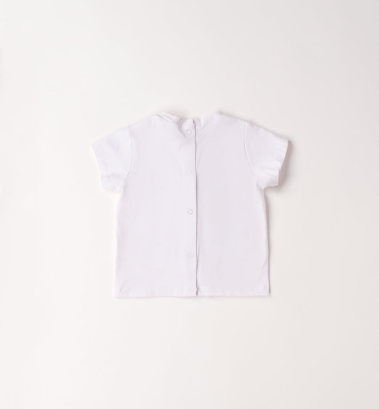Retro maglia bimba bianca con bottoni automatici