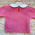 Completo bimba con maglia in cashmere e lana merino e pantalone panna a coste