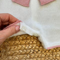 retro pagliaccetto neonata in cotone filo di scozia