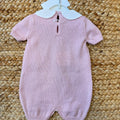 retro pagliaccetto neonata in filo di cotone