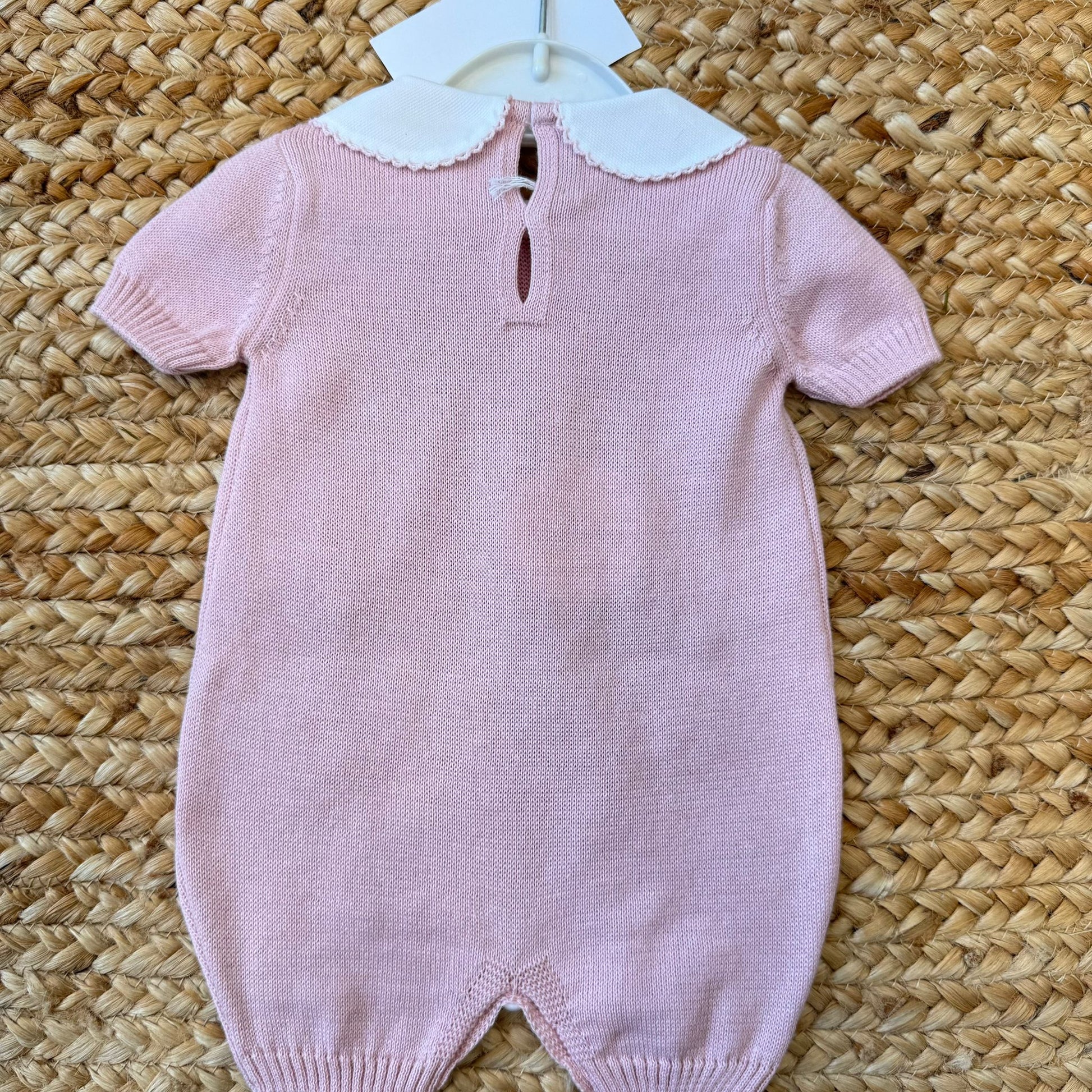 retro pagliaccetto neonata in filo di cotone