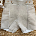 retro pantaloncino battesimo bimbo con elastico